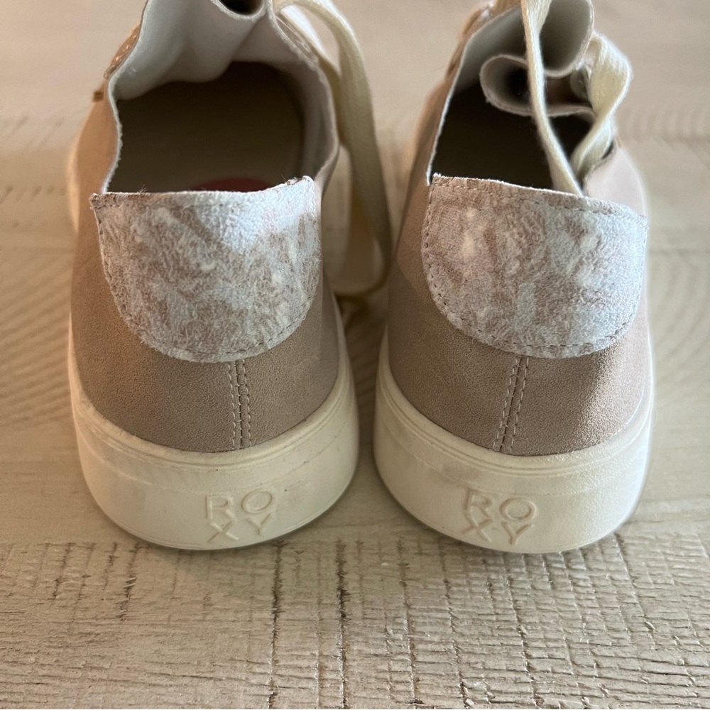 Roxy Coral Tides Sneakers Taupe Size 7.5 - Picture 5 of 9